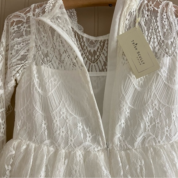 Trish Scully NWT Gorgeous Warm White Lace Gown Dress Girls Size 14 - Picture 6 of 9